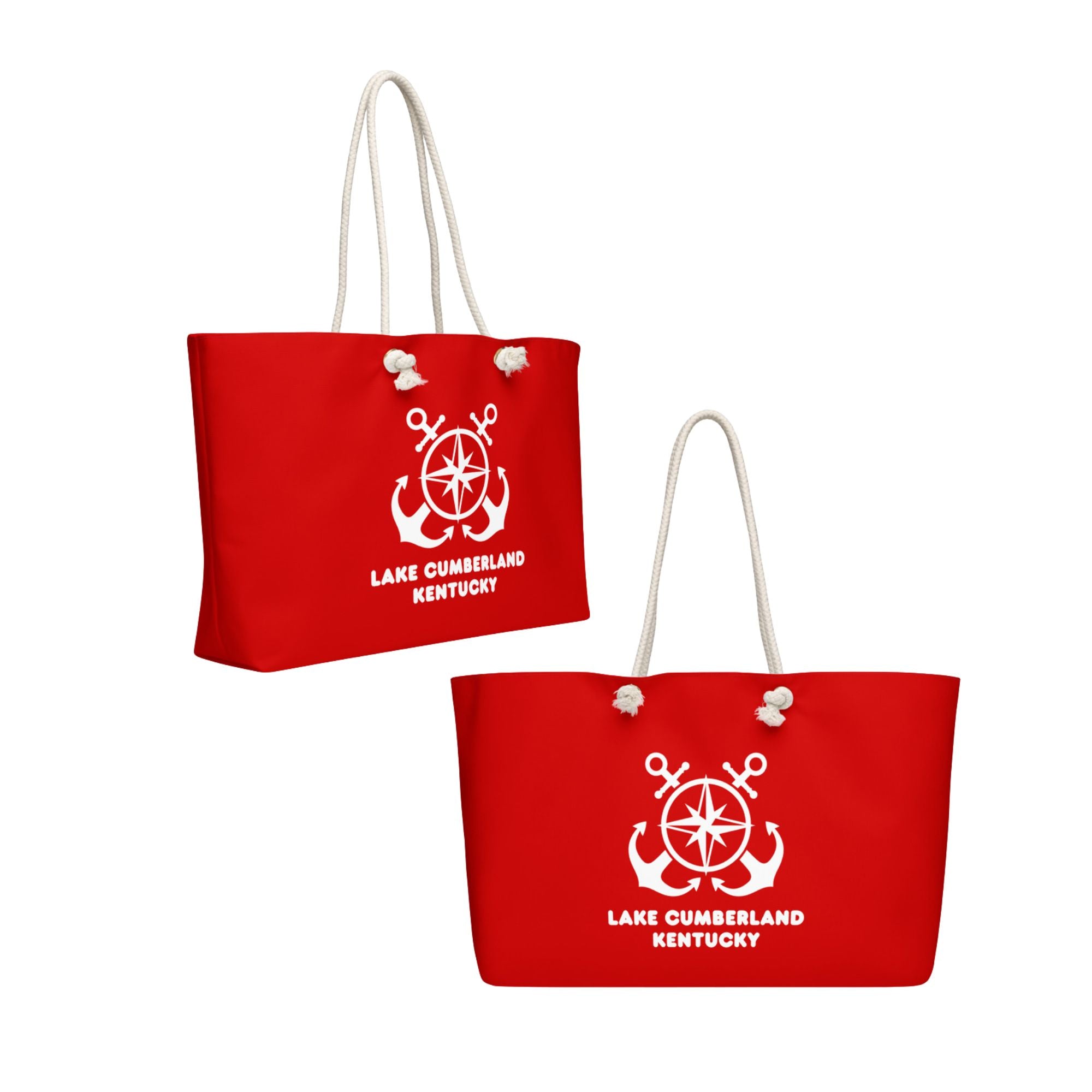 Lake Cumberland Anchors Red Weekender Bag