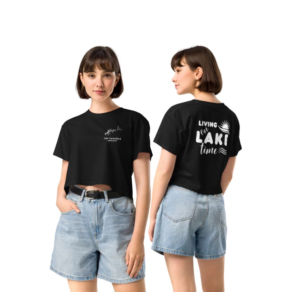 Lake Cumberland "Living on Lake Time" Crop Top