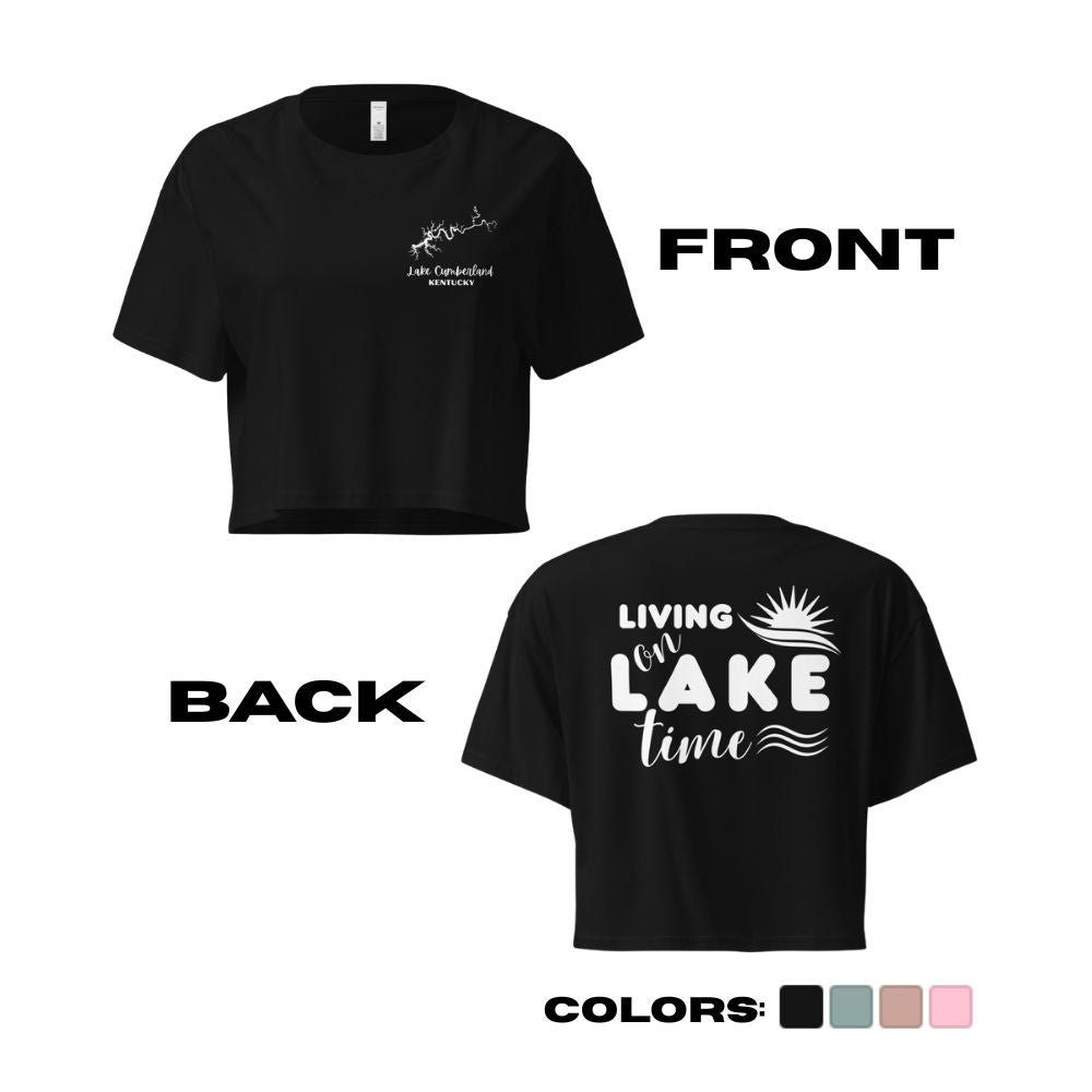 Lake Cumberland "Living on Lake Time" Crop Top