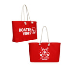 Lake Monroe "Boater Vibes" Red Weekender Bag