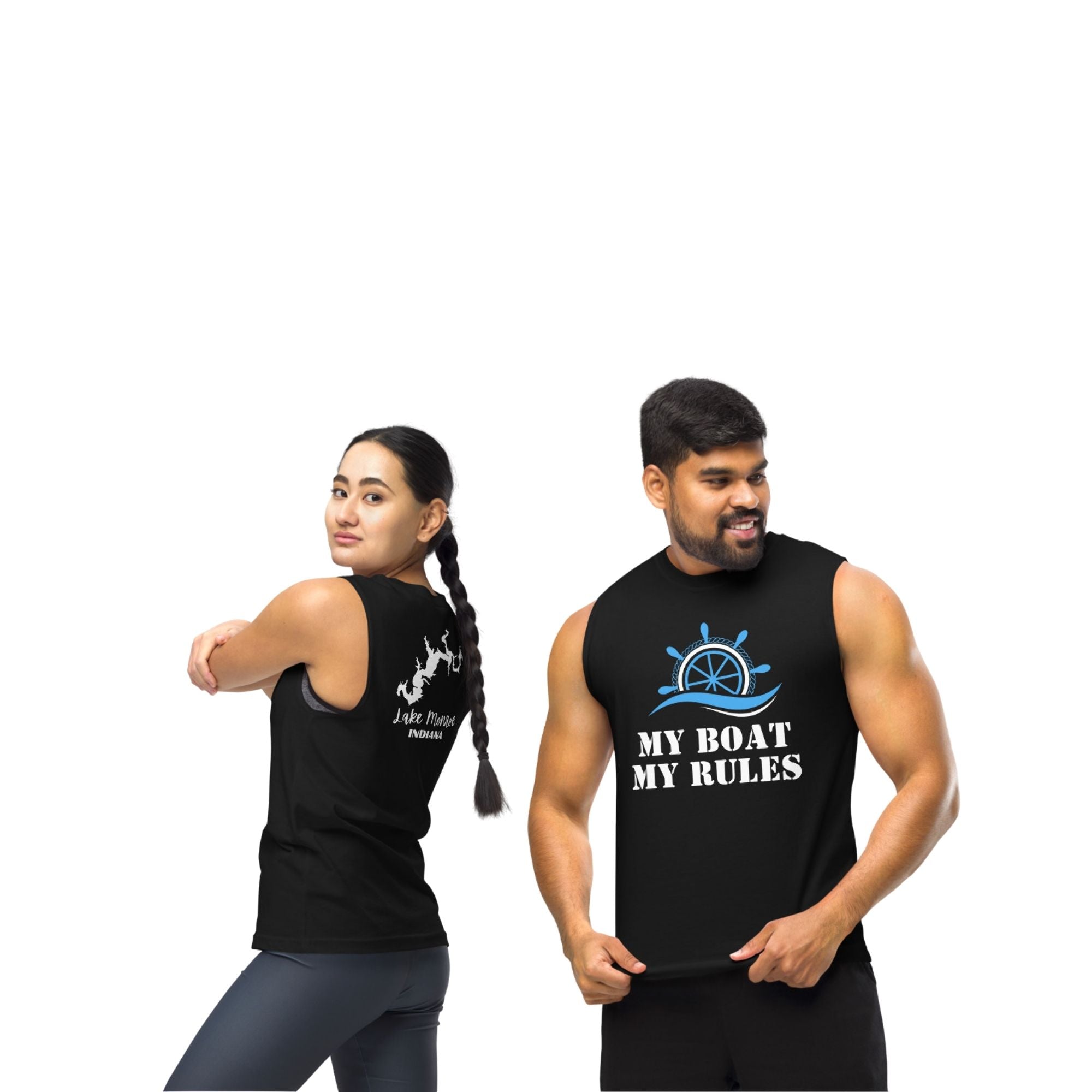Lake Monroe "My Boat, My Rules" Muscle Tank Top