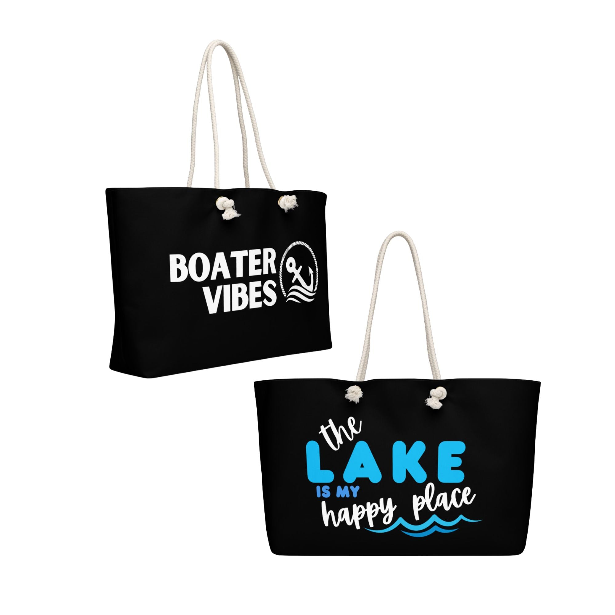Boater Vibes "The Lake is my Happy Place" Weekender Bag