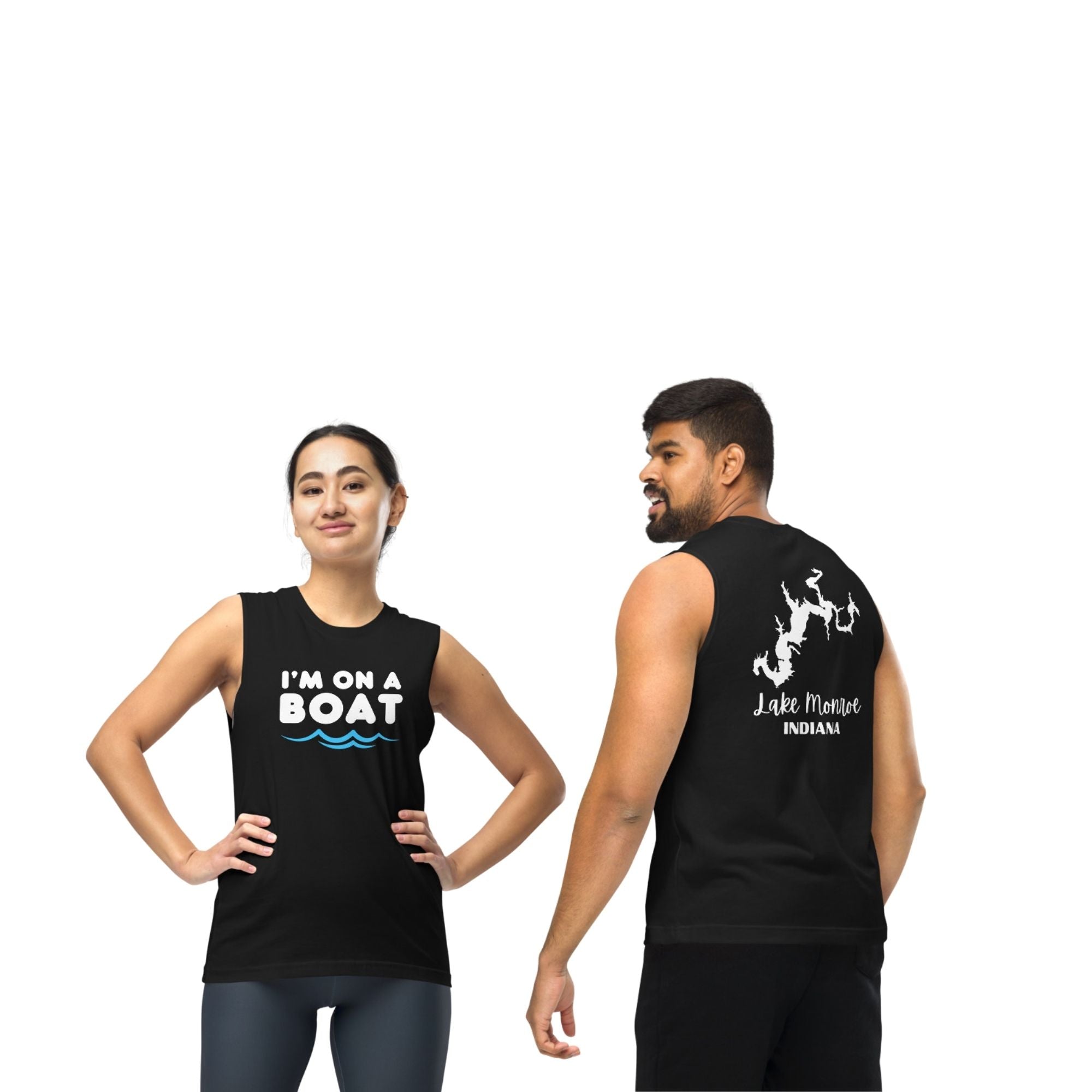 Lake Monroe "I'm on a Boat" Muscle Tank Top