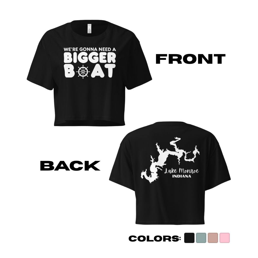 Lake Monroe "We're Gonna Need a Bigger Boat" Crop Top