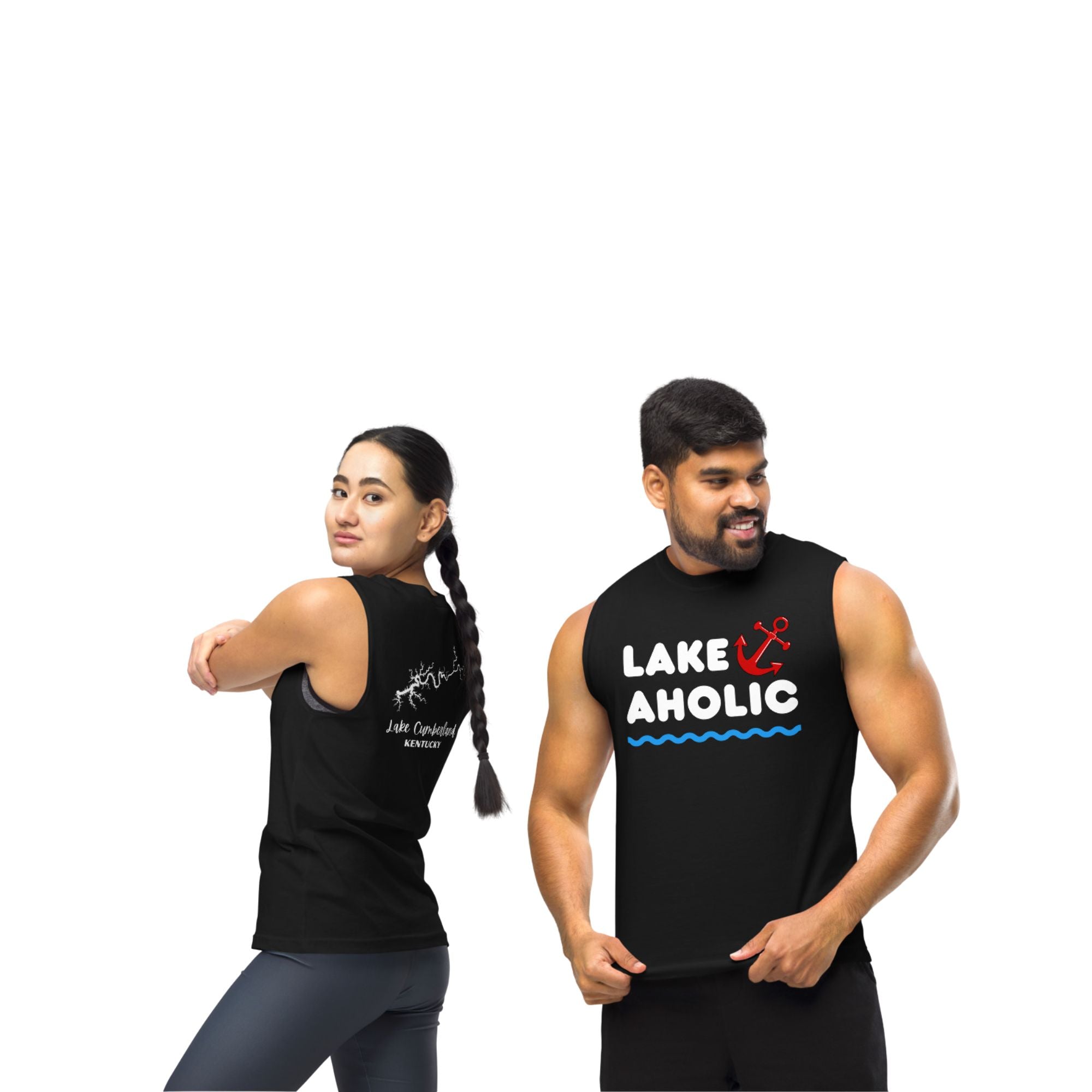 Lake Cumberland "Lakeaholic" Muscle Tank Top