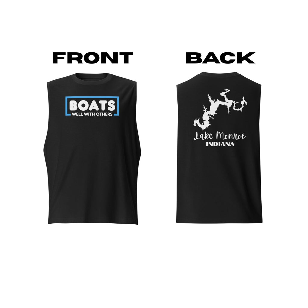 Lake Monroe "Boats Well With Others" Muscle Tank Top