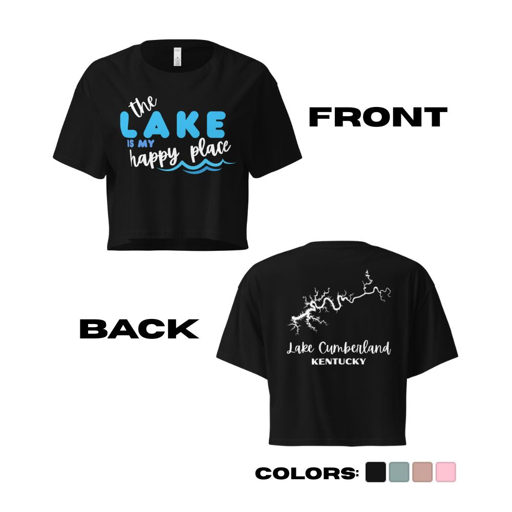 Lake Cumberland "The Lake is my Happy Place" Crop Top