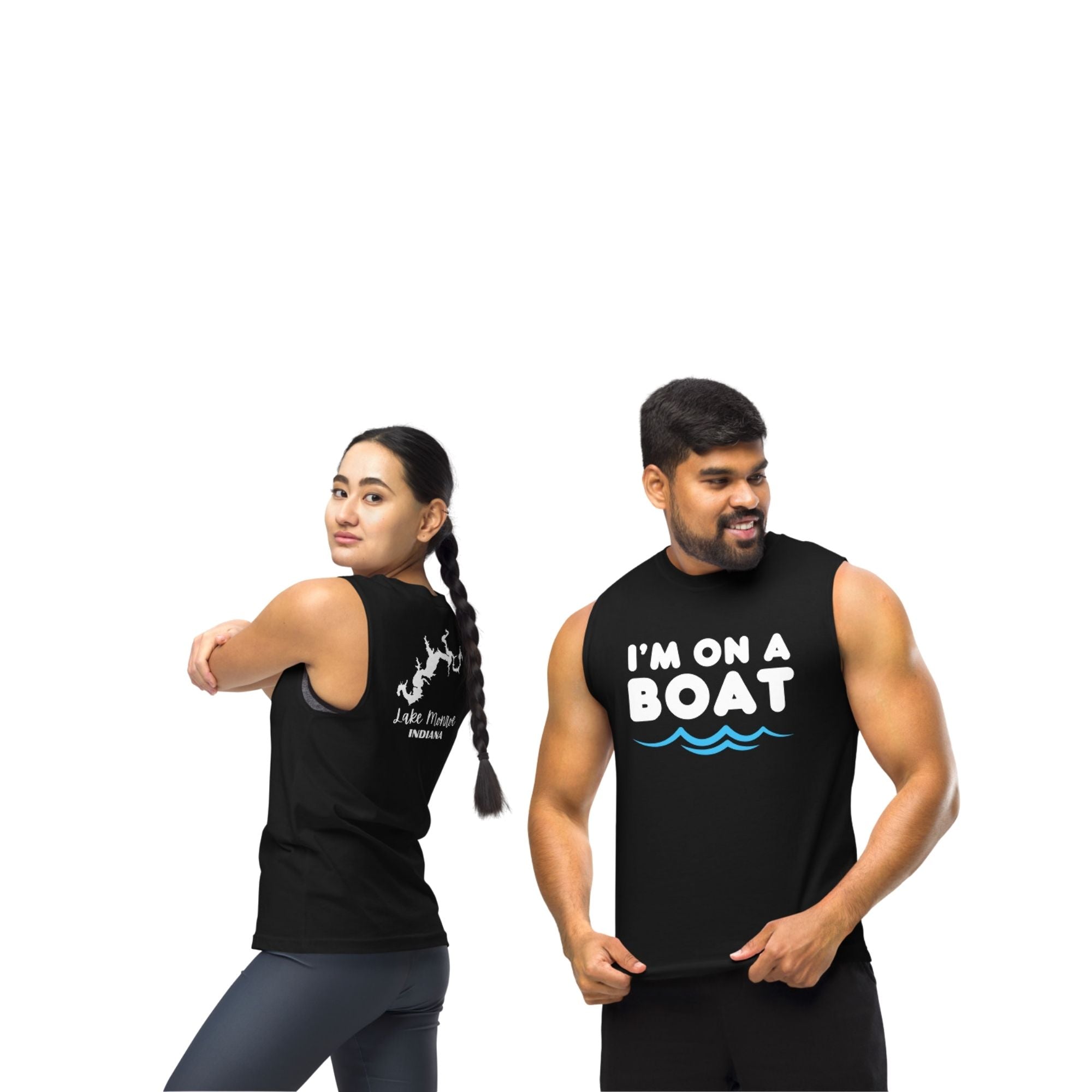 Lake Monroe "I'm on a Boat" Muscle Tank Top