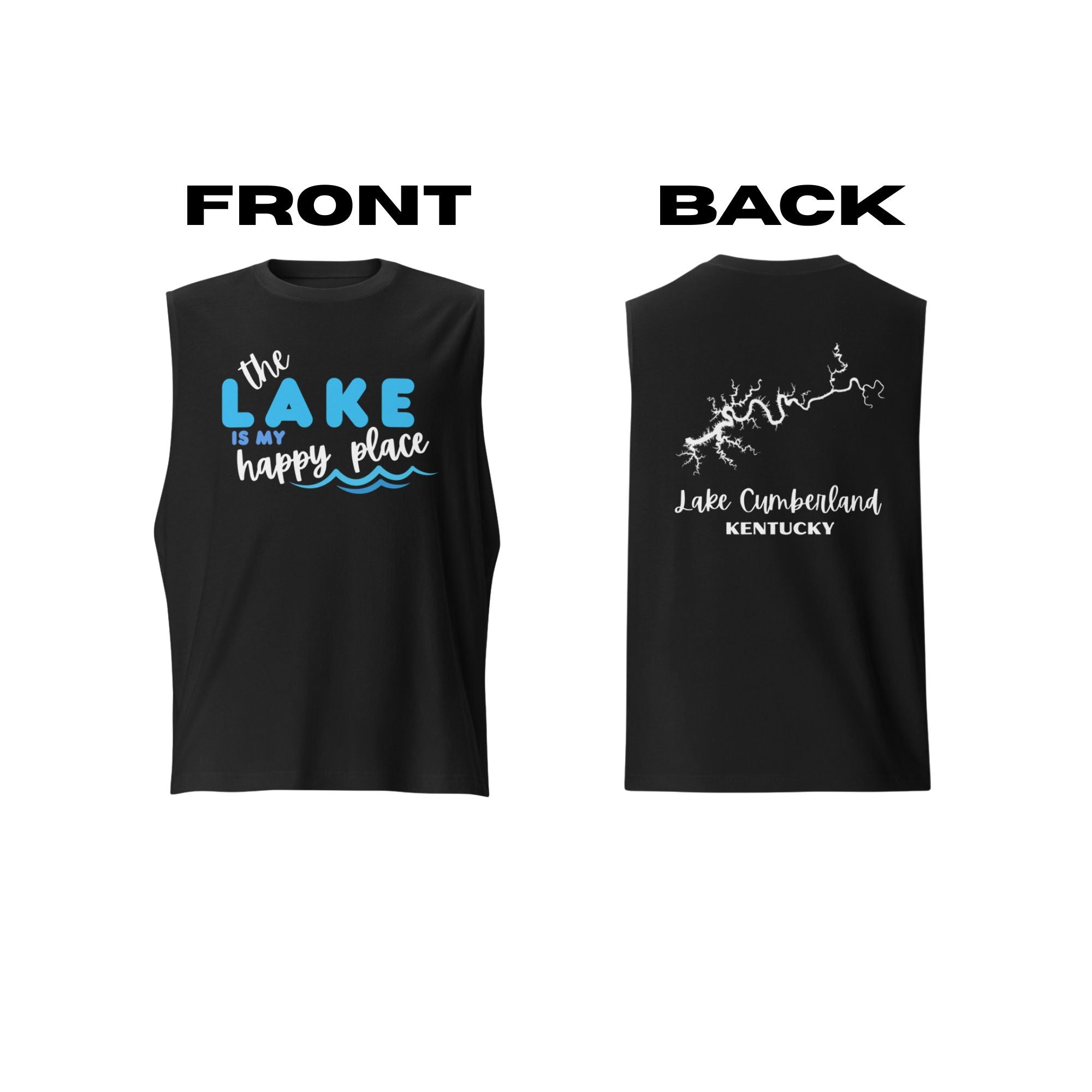 Lake Cumberland "The Lake is My Happy Place" Muscle Tank Top