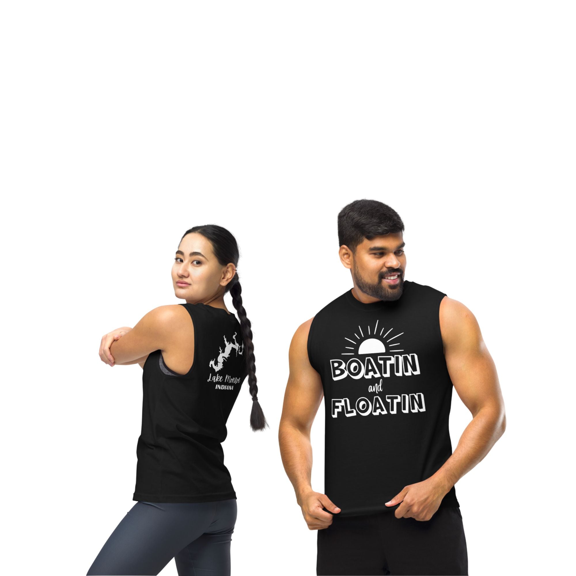 Lake Monroe "Boatin and Floatin" Muscle Tank Top