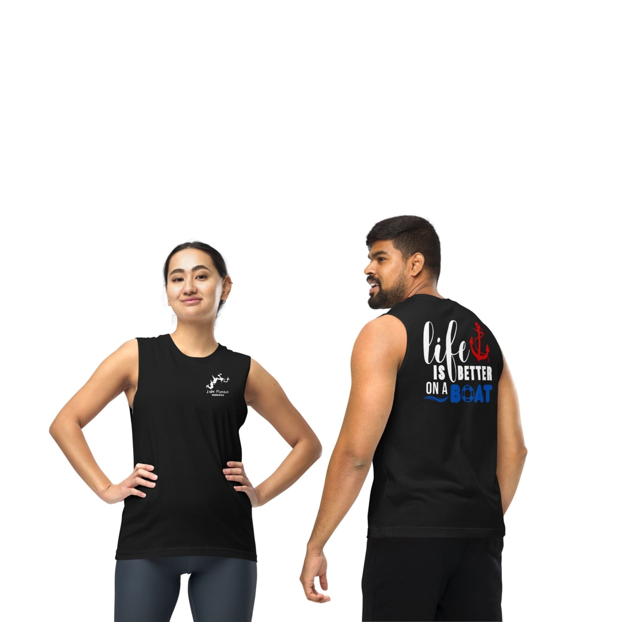 Lake Monroe "Life is Better on a Boat" Muscle Tank Top