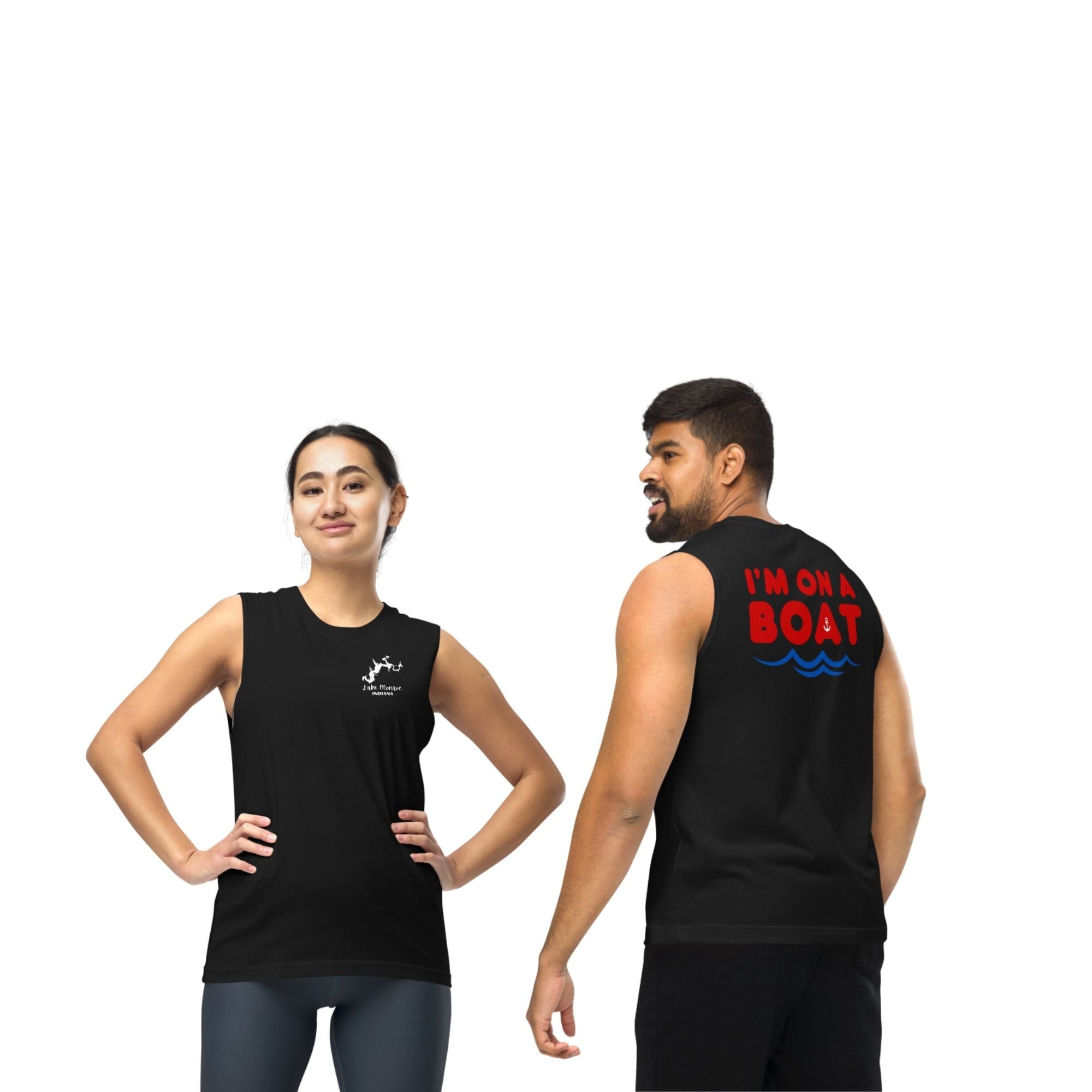 Lake Monroe "I'm on a Boat" Muscle Tank Top