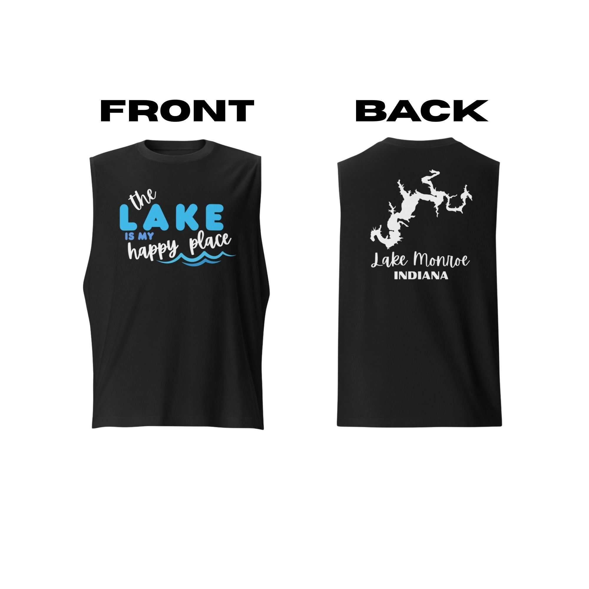 Lake Monroe "The Lake is My Happy Place" Muscle Tank Top