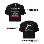 Lake Monroe "Weekend Forecast - Boating with Chance of Drinking" Crop Top
