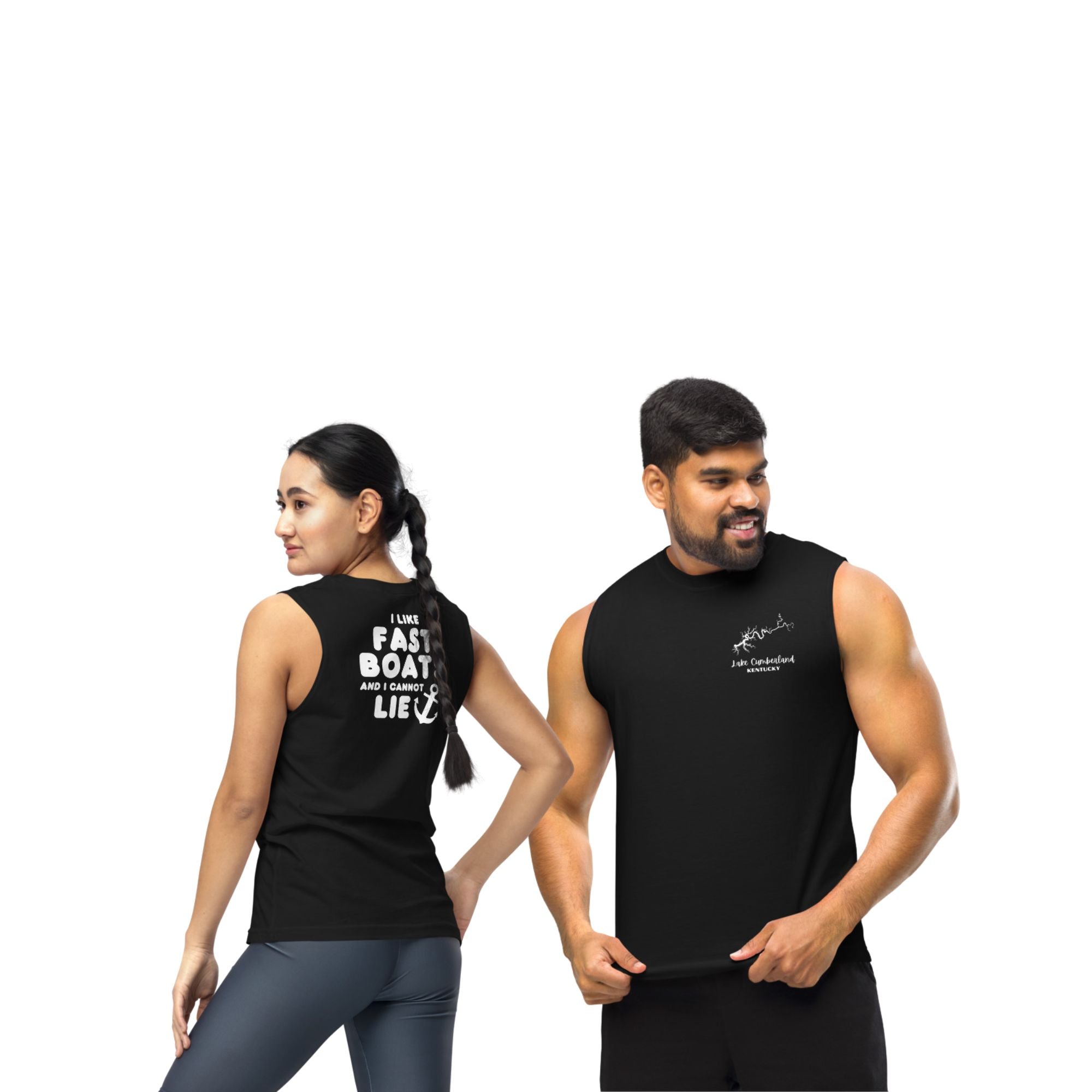 Lake Cumberland "I Like Fast Boats and I Cannot Lie" Muscle Tank Top