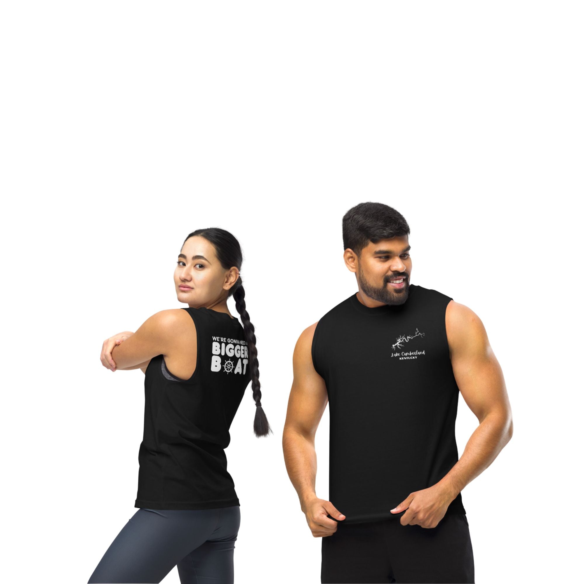 Lake Cumberland "We're Gonna Need a Bigger Boat" Muscle Tank Top