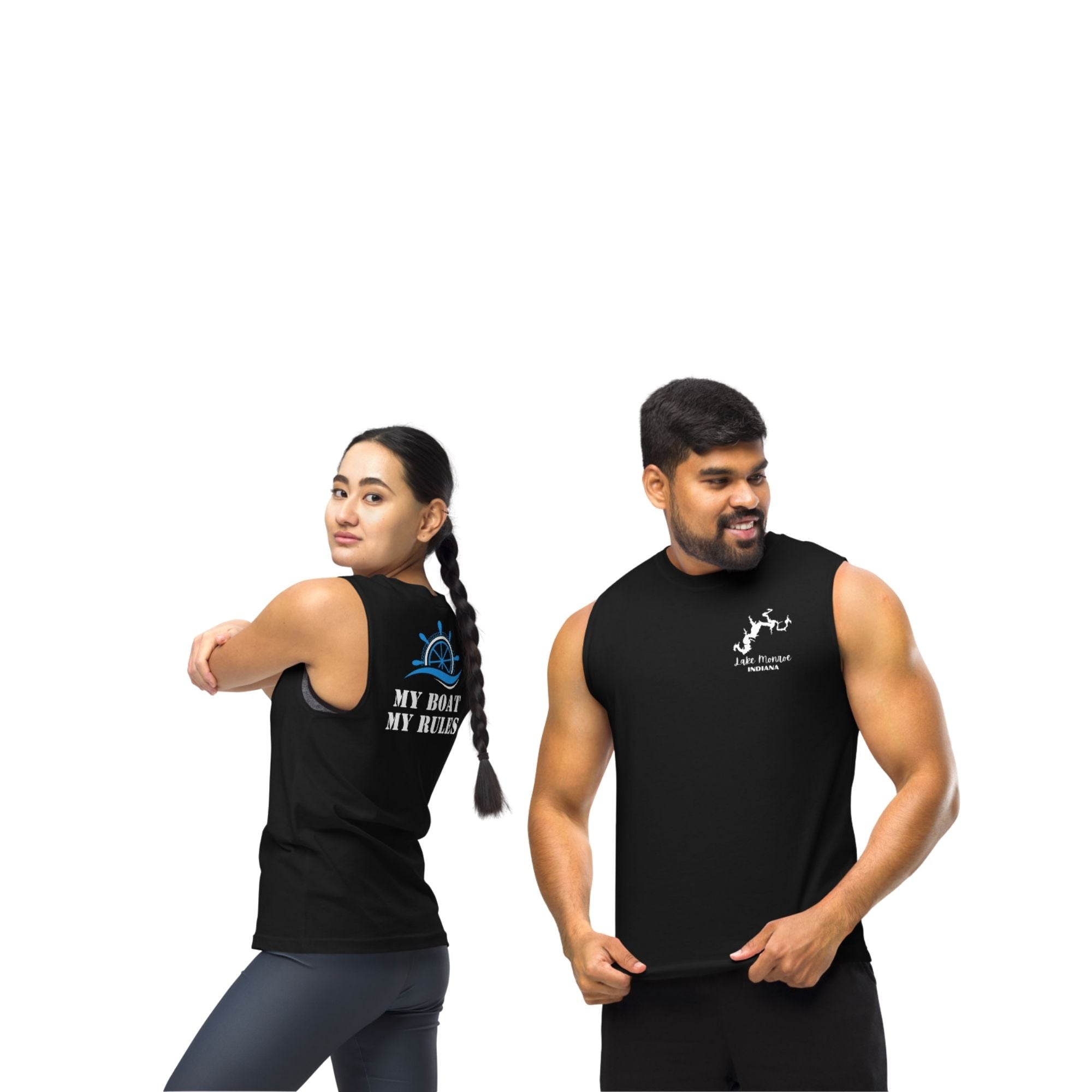 Lake Monroe "My Boat, My Rules" Muscle Tank Top