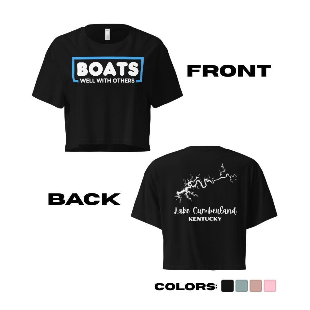 Lake Cumberland "Boats Well With Others" Crop Top