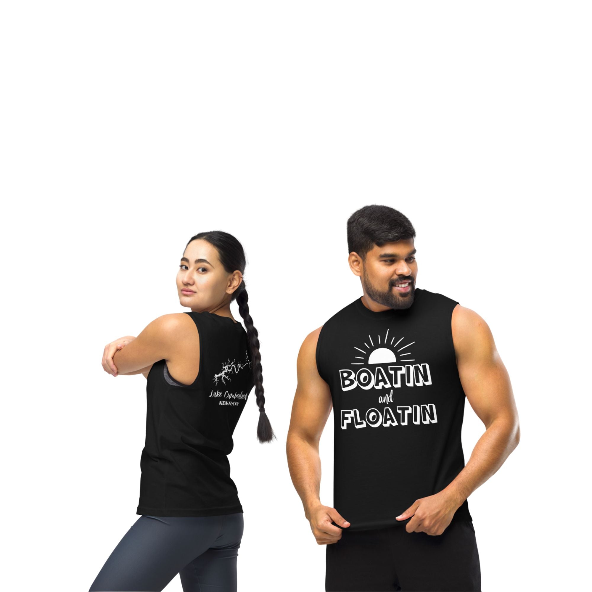 Lake Cumberland "Boatin and Floatin" Muscle Tank Top