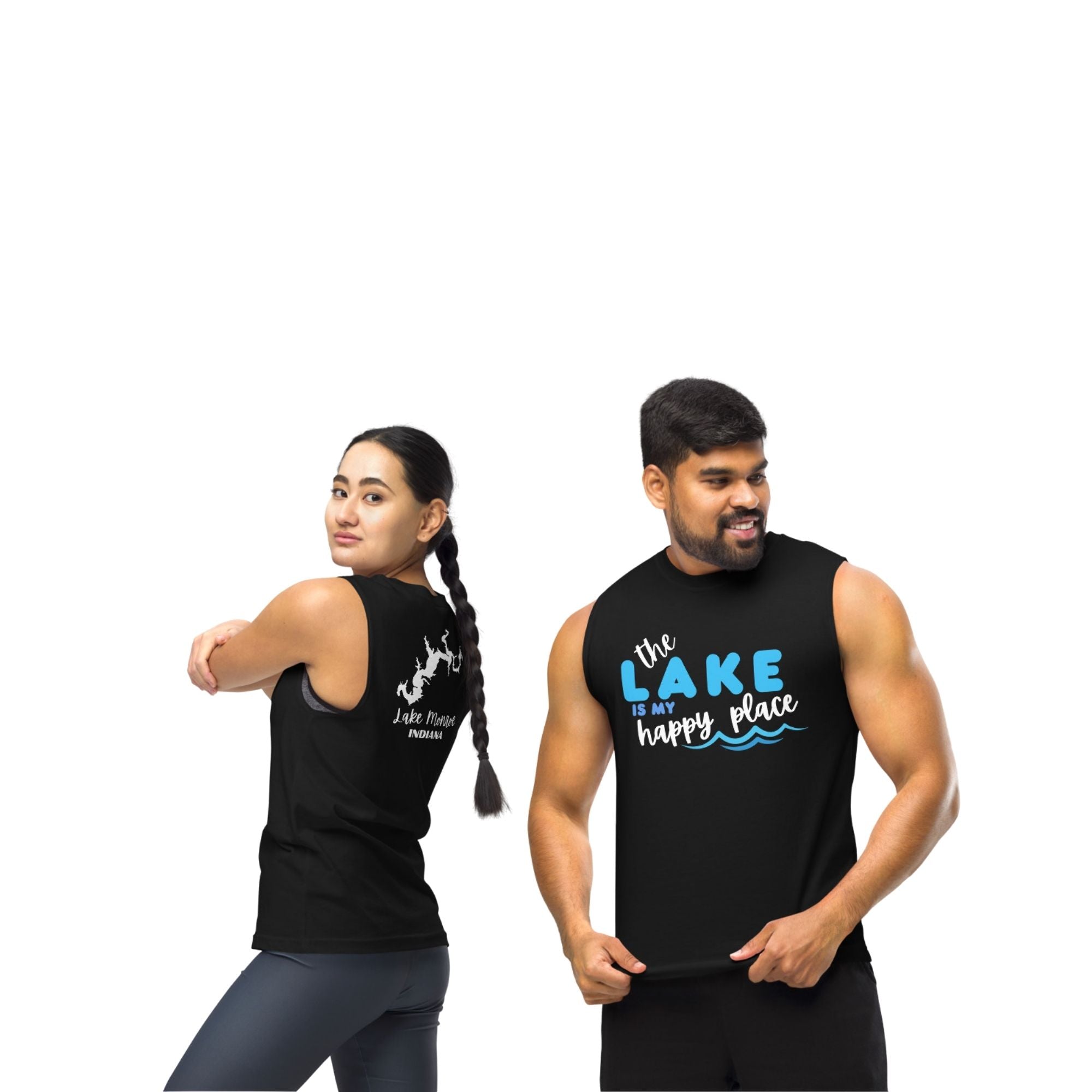 Lake Monroe "The Lake is My Happy Place" Muscle Tank Top