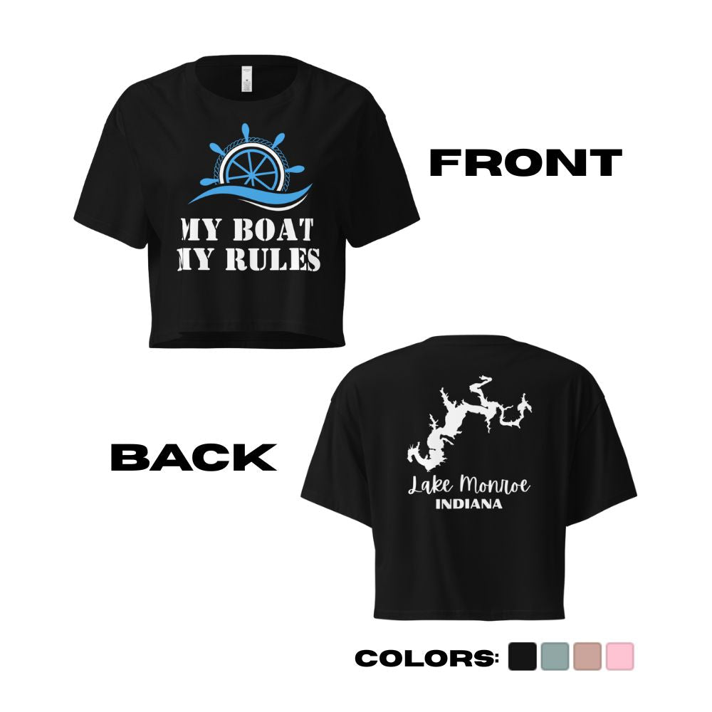 Lake Monroe "My Boat, My Rules" Crop Top