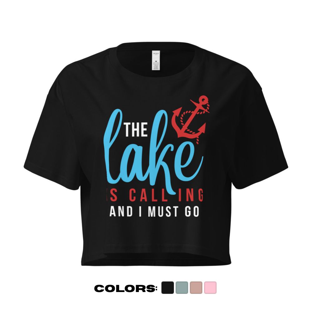 "The Lake is Calling, And I Must Go" Crop Top