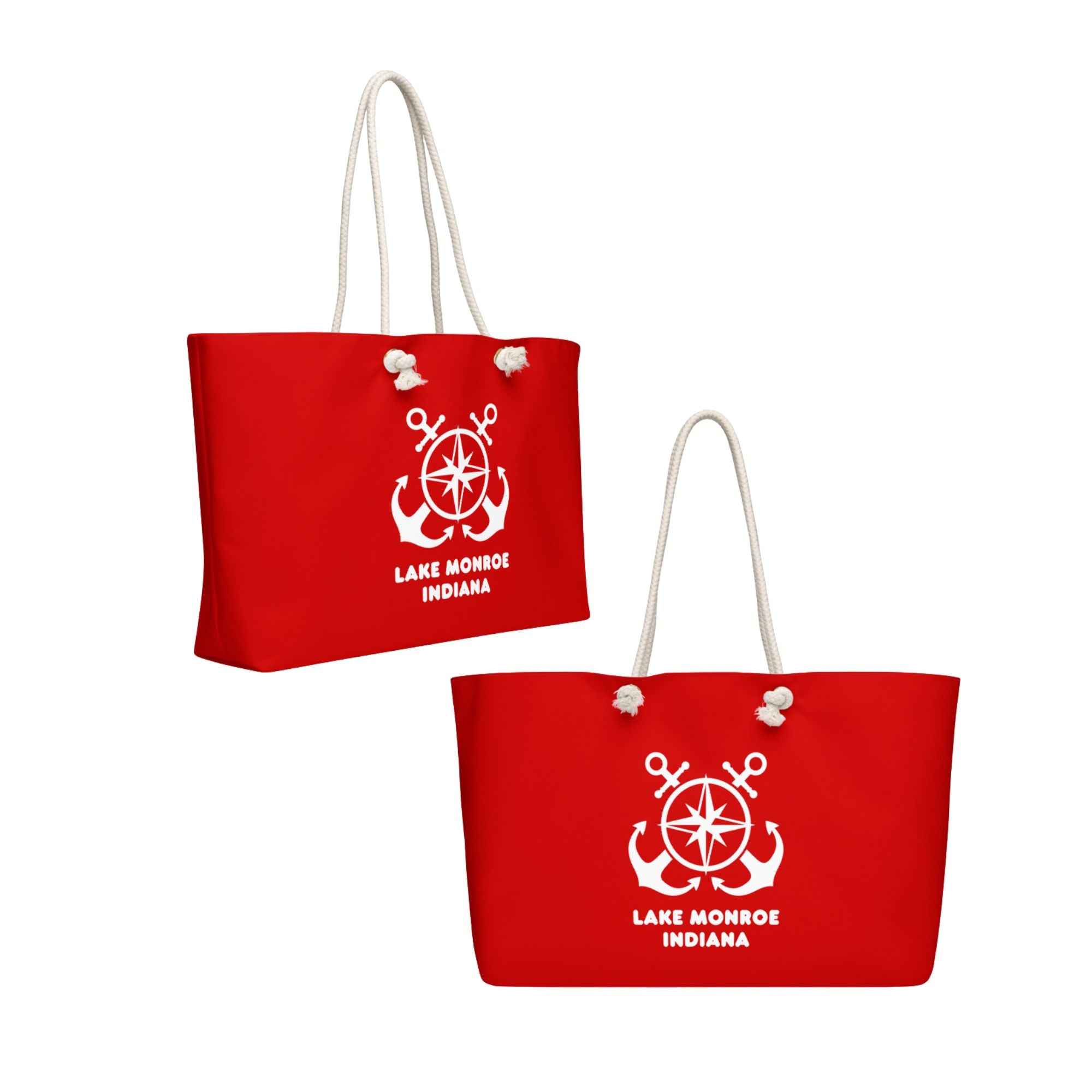 Lake Monroe Anchors Red Weekender Bag