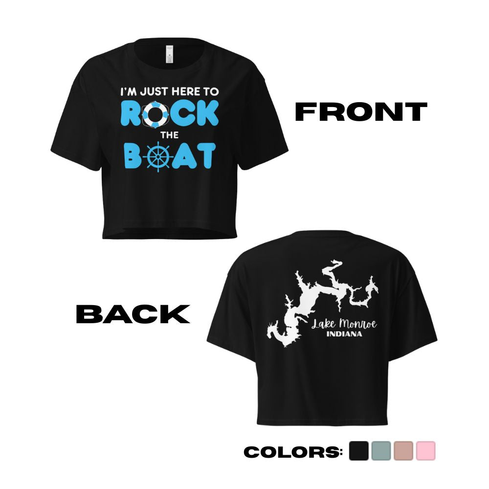 Lake Monroe "I'm Just Here to Rock the Boat" Crop Top