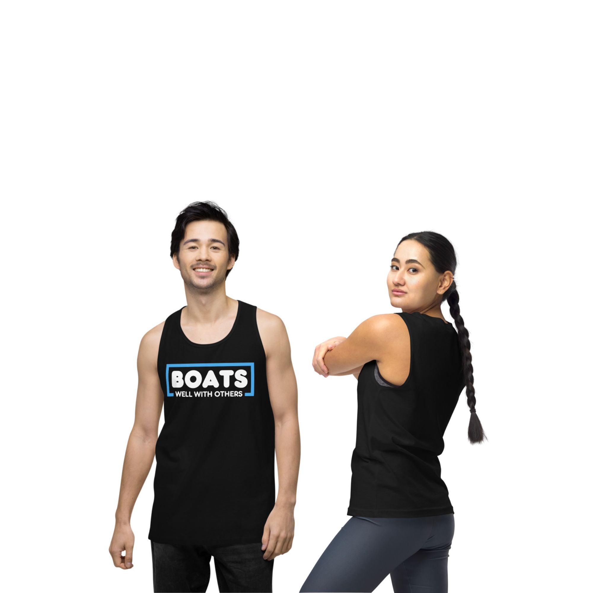 "Boats Well With Others" Muscle Tank Top