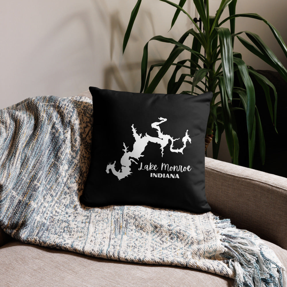 Lake Monroe Black Pillow