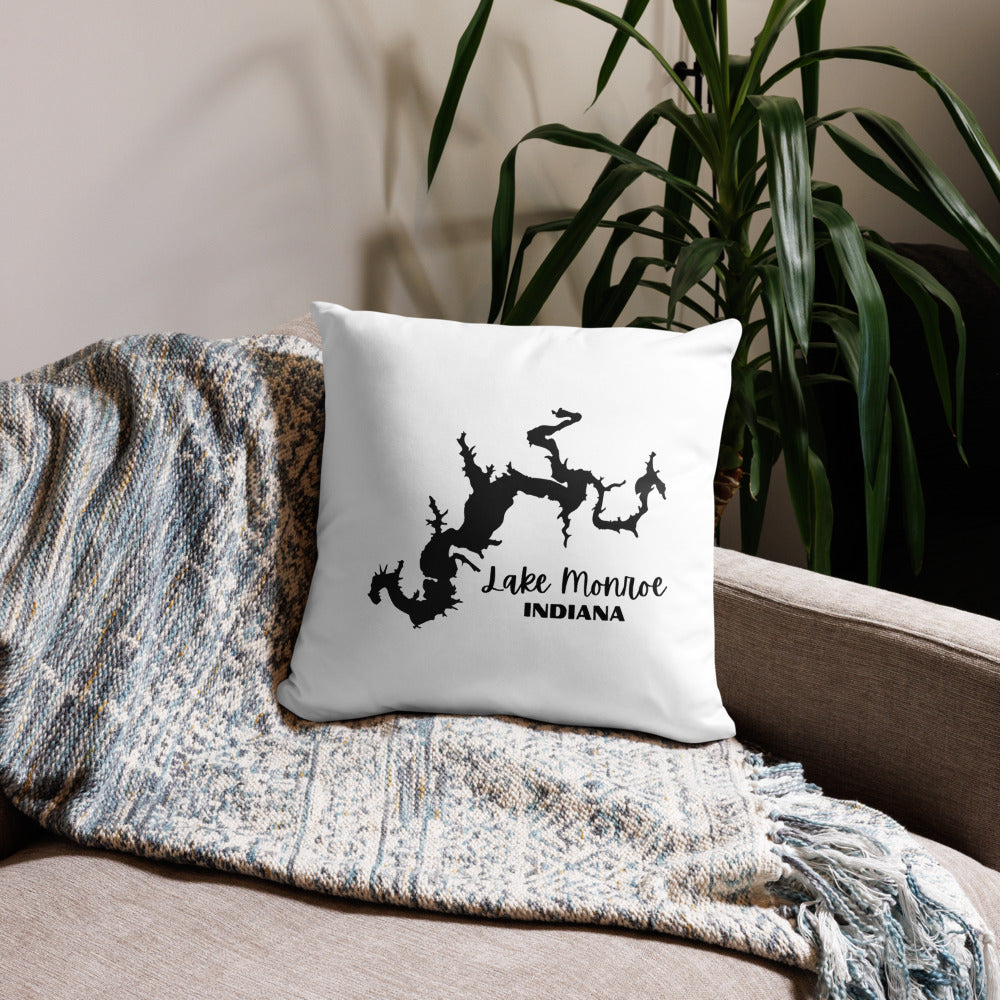 Lake Monroe White Pillow