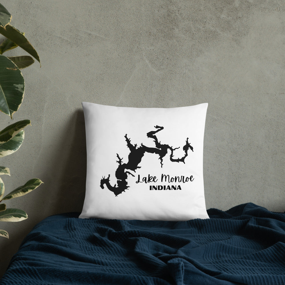 Lake Monroe White Pillow