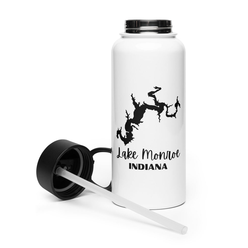 Lake Monroe Stainless Steel Bottle with Lid and Straw