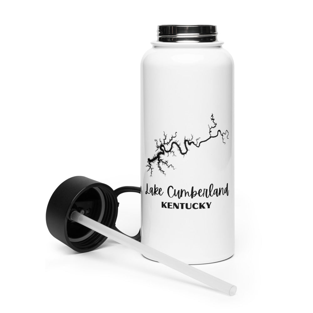 Lake Cumberland Stainless Steel Bottle with Lid and Straw