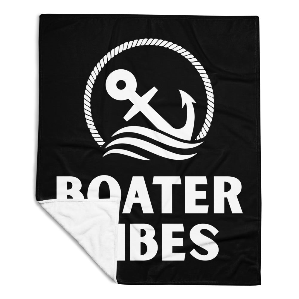 Boater Vibes Black Blanket