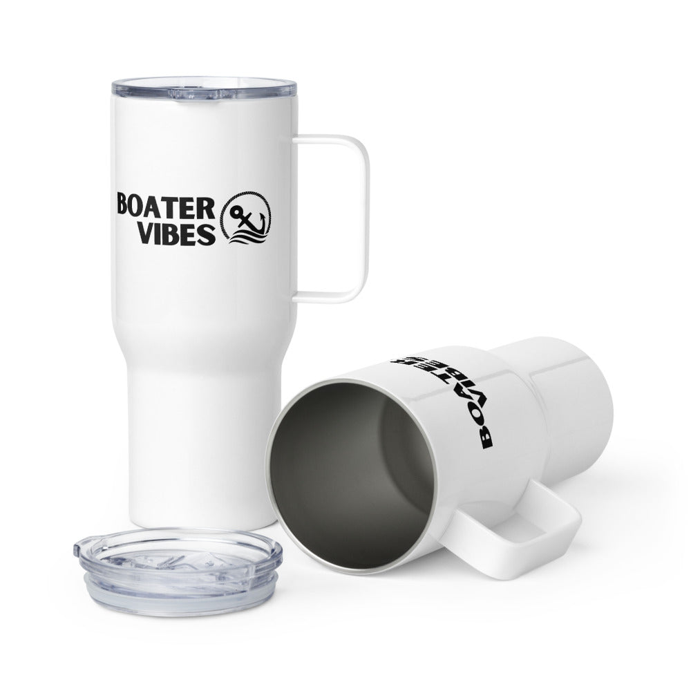 "Boater Vibes" Tumbler with Handle and Lid
