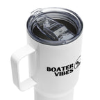 "Boater Vibes" Tumbler with Handle and Lid