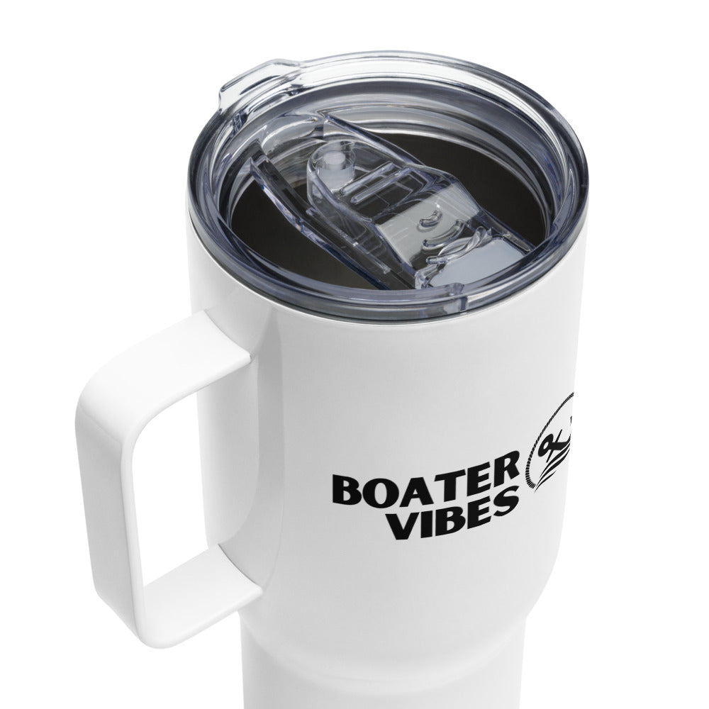 "Boater Vibes" Tumbler with Handle and Lid