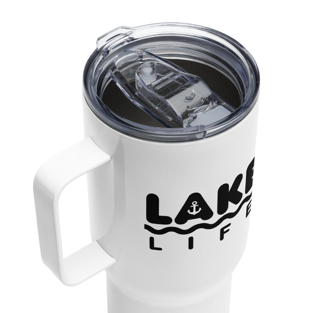 "Lake Life" Tumbler with Handle and Lid