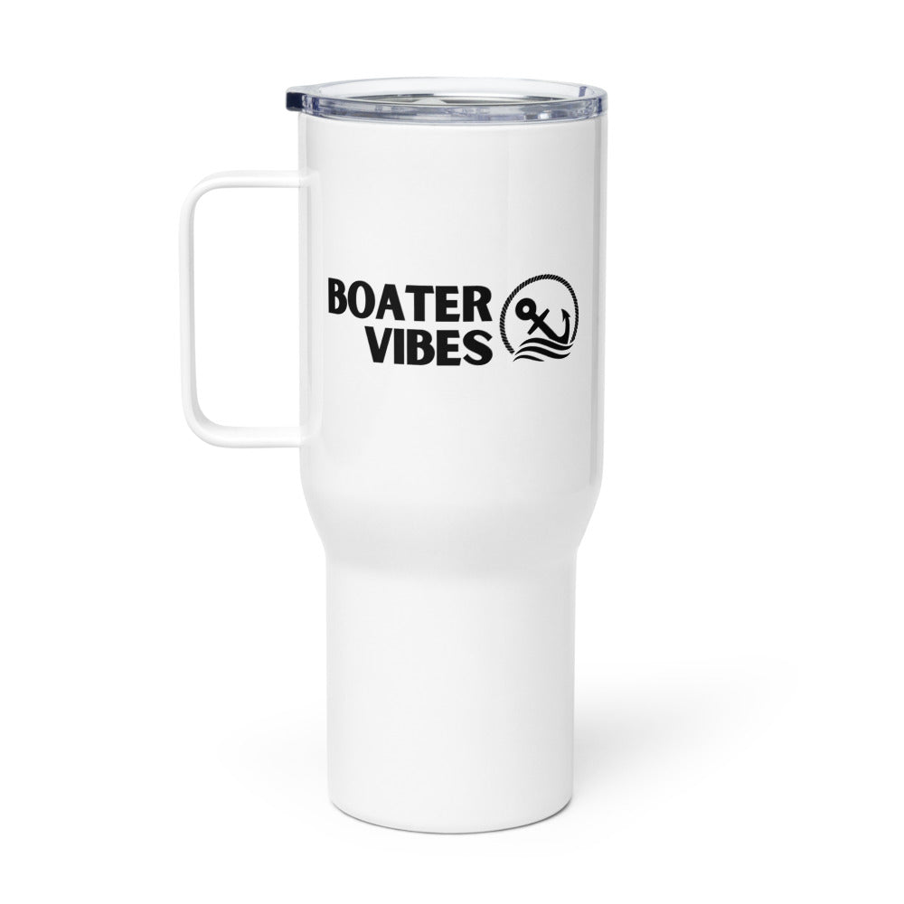 "Boater Vibes" Tumbler with Handle and Lid