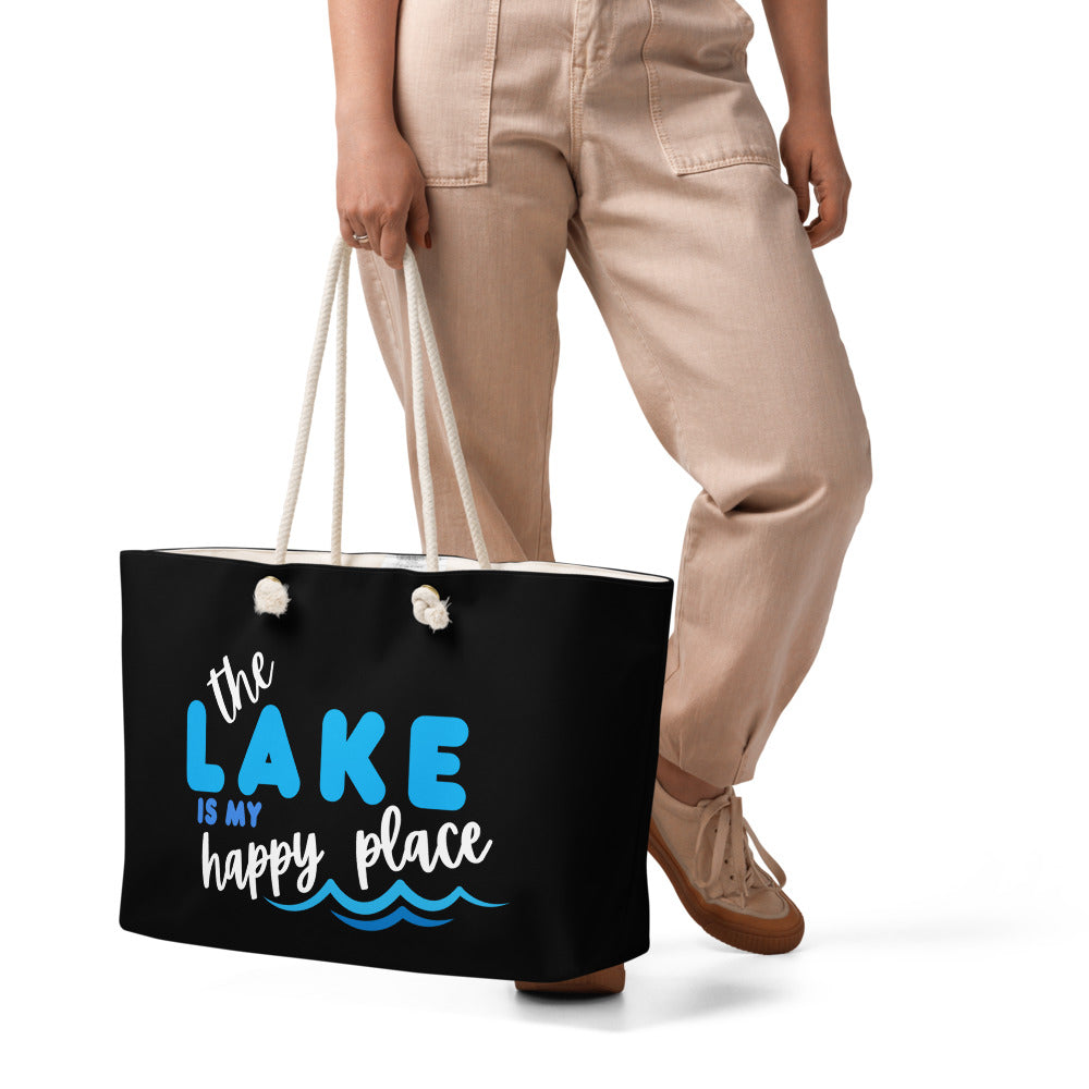 "The Lake is my Happy Place" Weekender Bag
