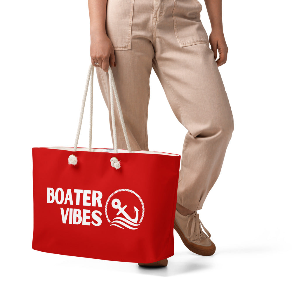 Lake Monroe "Boater Vibes" Red Weekender Bag