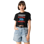 "Weekend Forecast - Boating with Chance of Drinking" Crop Top